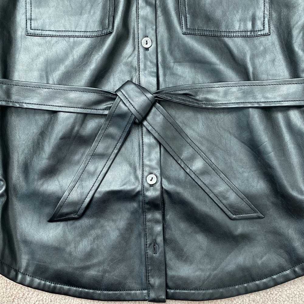 Paige Belize Faux Leather Shacket Size XS - Picture 11 of 16